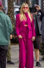 HEIDI KLUM Out Filming on Rodeo Drive in Los Angeles 01/17/2022