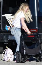 HILARY DUFF Out at a Park in Los Angeles 01/22/2022