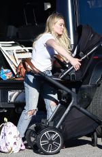 HILARY DUFF Out at a Park in Los Angeles 01/22/2022