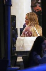 HILARY DUFF Out for Dinner in Studio City 01/17/2022