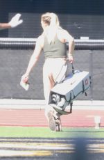 HILARY DUFF Take Her Son to Play Football in Los Angeles 01/23/2022