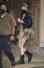 HUNTER SCHAFER Arrives at Jimmy Kimmel Live in Los Angeles 01/17/2022