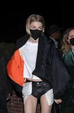 HUNTER SCHAFER in Shorts Leaves Delilah in West Hollywood 01/24/2022