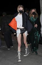 HUNTER SCHAFER in Shorts Leaves Delilah in West Hollywood 01/24/2022