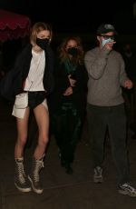 HUNTER SCHAFER in Shorts Leaves Delilah in West Hollywood 01/24/2022