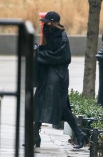 IRINA SHAYK All in Black Out in New York 01/28/2022