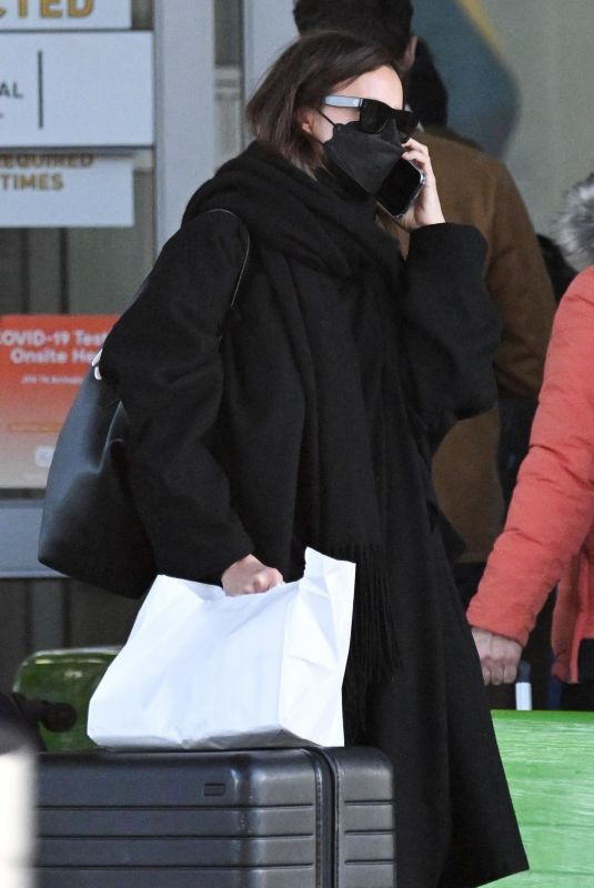 IRINA SHAYK Arrives at JFK Airport in New York 01/19/2022