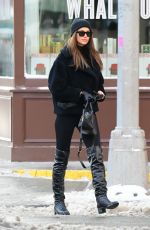 IRINA SHAYK Out and About in New York 01/30/2022