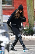 IRINA SHAYK Out and About in New York 01/30/2022