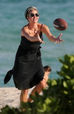 IVANKA TRUMP Plays Football on the Beach with Her Family in Miami 01/01/2022