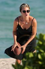 IVANKA TRUMP Plays Football on the Beach with Her Family in Miami 01/01/2022