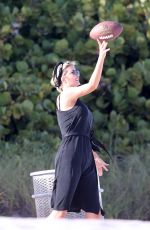 IVANKA TRUMP Plays Football on the Beach with Her Family in Miami 01/01/2022