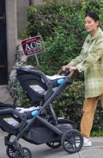 JAMIE CHUNG Out with Her Babys at Griffith Park in Los Feliz 01/18/2022