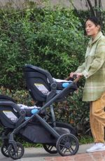 JAMIE CHUNG Out with Her Babys at Griffith Park in Los Feliz 01/18/2022