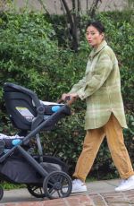 JAMIE CHUNG Out with Her Babys at Griffith Park in Los Feliz 01/18/2022
