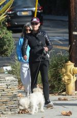 JAMIE LEE CURTIS Out with Her Dog in Los Angeles 01/17/2022