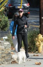 JAMIE LEE CURTIS Out with Her Dog in Los Angeles 01/17/2022