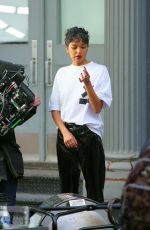 JANICE VIRRUETA on the Set of Maybeline Commercial in New York 01/19/2022