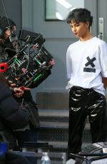 JANICE VIRRUETA on the Set of Maybeline Commercial in New York 01/19/2022