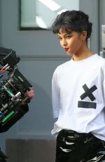 JANICE VIRRUETA on the Set of Maybeline Commercial in New York 01/19/2022