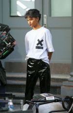 JANICE VIRRUETA on the Set of Maybeline Commercial in New York 01/19/2022