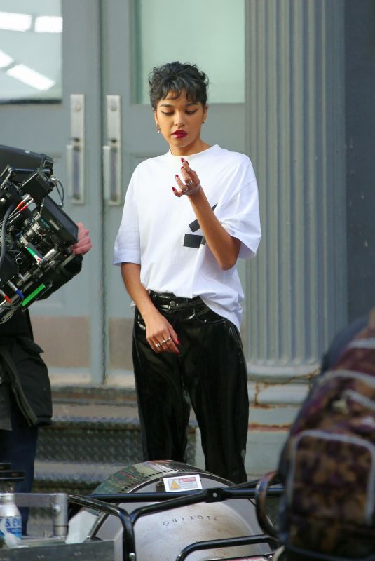 JANICE VIRRUETA on the Set of Maybeline Commercial in New York 01/19/2022
