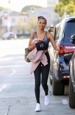 JASMINE TOOKES Leaves Gym Session in Los Angeles 01/21/2022