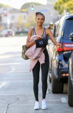 JASMINE TOOKES Leaves Gym Session in Los Angeles 01/21/2022