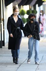 JENNIFER LOPEZ and Ben Affleck Out Shopping with Her Daughter Emma at American Rag in Los Angeles 12/31/2021