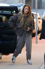JENNIFER LOPEZ Makes a Wardrobe Change Before Heading to Dance Studio in Los Angeles 01/27/2022