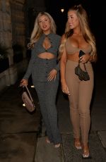 JESS and EVE GALE Out for Dinner at Bagatelle with Best Friend Diana in London 01/02/2022