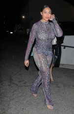 JORDYN WOODS Out for Late Night Dinner at Craig