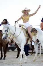 JOY CORRIGAN on a Horseback Ride in in Cabo San Lucas 01/24/2022