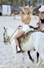 JOY CORRIGAN on a Horseback Ride in in Cabo San Lucas 01/24/2022