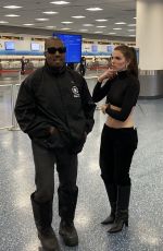 JULIA FOX and Kaney West at Miami International Airport 01/22/2022