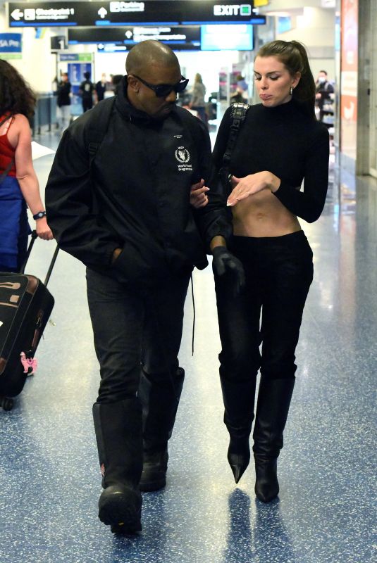 JULIA FOX and Kaney West at Miami International Airport 01/22/2022