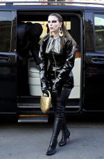 JULIA FOX and Kanye West Arrives at Haute-Couture 2022 Schiaparelli Show at Paris Fashion Week 01/24/2022