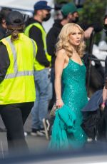 JUNO TEMPLE on the Set of The Offer in Los Angeles 01/03/2022