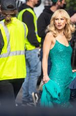 JUNO TEMPLE on the Set of The Offer in Los Angeles 01/03/2022