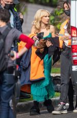 JUNO TEMPLE on the Set of The Offer in Los Angeles 01/03/2022