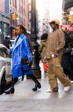 JUSTINE SKYE Out and About in New York 01/21/2022