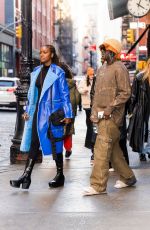 JUSTINE SKYE Out and About in New York 01/21/2022