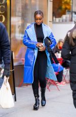 JUSTINE SKYE Out and About in New York 01/21/2022