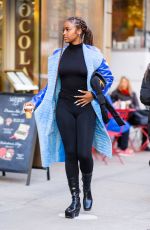JUSTINE SKYE Out and About in New York 01/21/2022