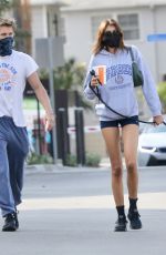 KAIA GERBER Leaves a Grocery Store in Los Angeles 01/18/2022