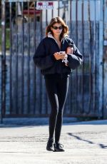 KAIA GERBER Leaves a Gym in Brentwood 01/19/2022
