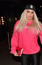 KATIE PRICE Arrives at Amazonica in London 01/17/2022