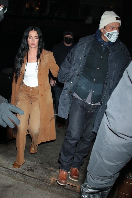 KATY PERRY and Orlando Bloom Out for Dinner at Carbone in New York 01/27/2022