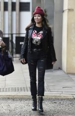 KATYA JONES Leaves Her Hotel in Birmingham 01/20/2022