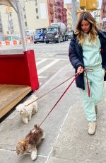 KELLY BENSIMON Out with Her Two Dogs in New York 01/19/2022